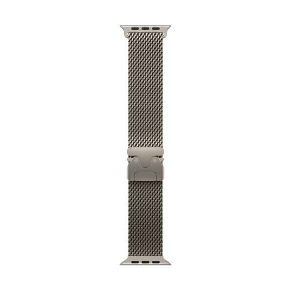 Natural Titanium Milanese Loop Apple Watch Band | 49MM | Medium - Picture 2 of 8